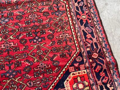 IRAN. 
Polychrome wool carpet with stylized...