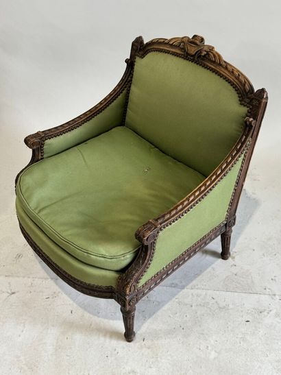 Louis XVI-style, molded and carved beech...