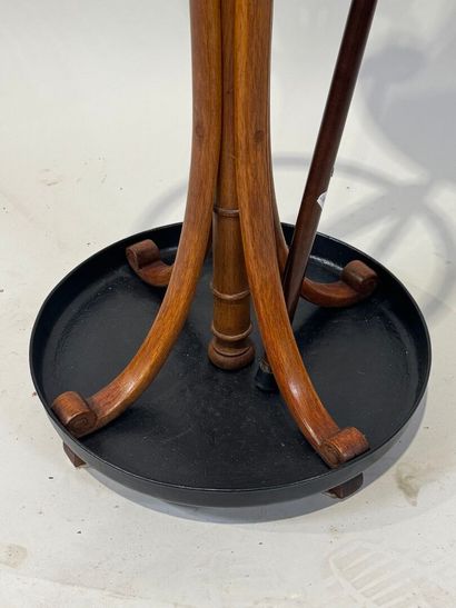 Curved wooden rod/umbrella holder, black...