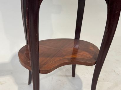 Small bedside table in wood and veneer opening...