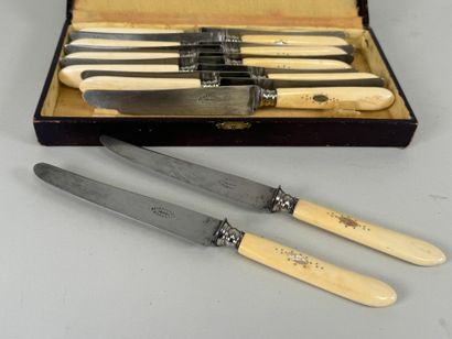 Series of twelve ivory and mother-of-pearl...