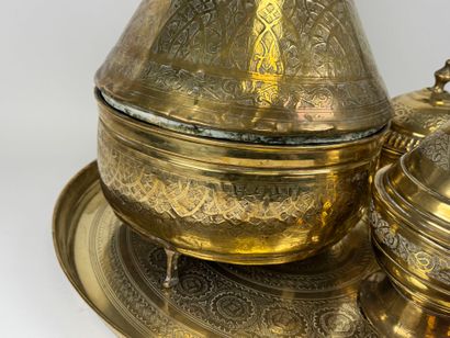 MOROCCO, early 20th century. 
Chased brass...