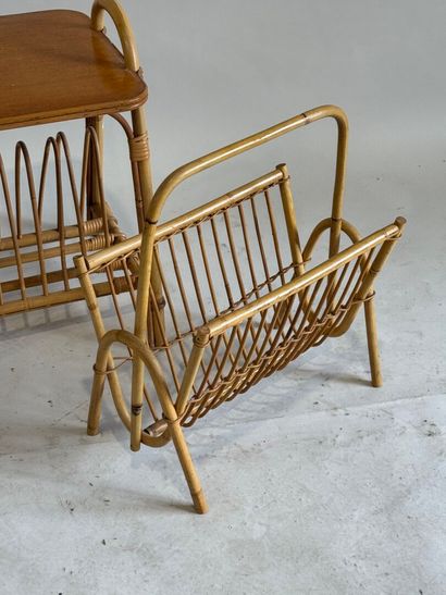 Rattan, wicker and wood set comprising: -...