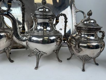 Silver-plated tea and coffee service including...