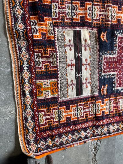 MOROCCO, 20th century. 
Hand-woven polychrome...
