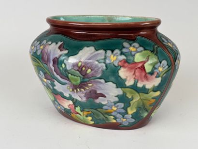 LONGCHAMP.
Large polychrome ceramic jardiniere...