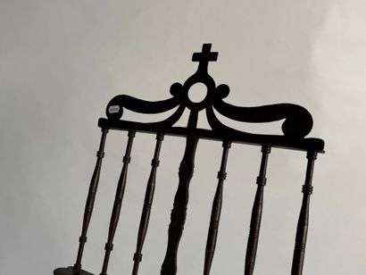 Lectern in hammered and wrought iron with...