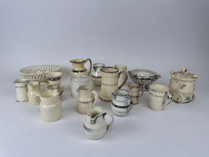 LANGEAIS.
Eighteen cream and silver-plated...