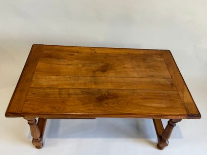 Coffee table opening with two drawers in...