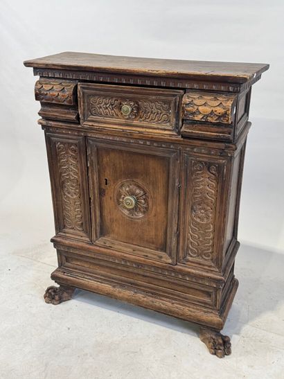 Small molded and carved wooden sideboard...