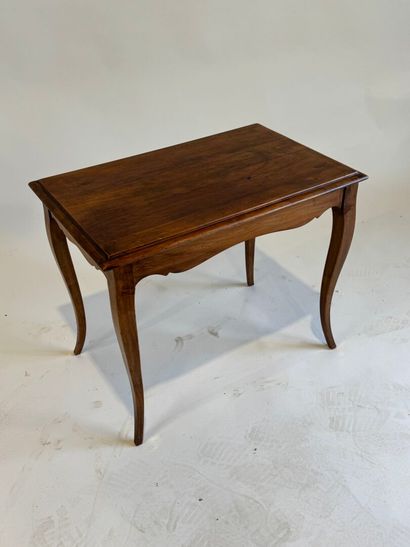 Small rectangular table in fruitwood, Louis...