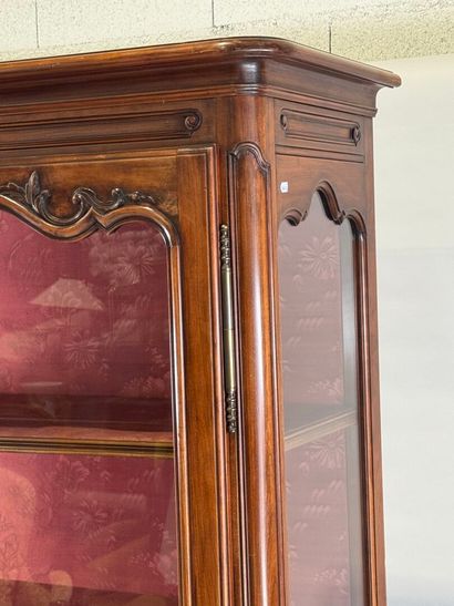 Molded and carved wood display case opening...