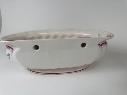 Polychrome earthenware fountain decorated...