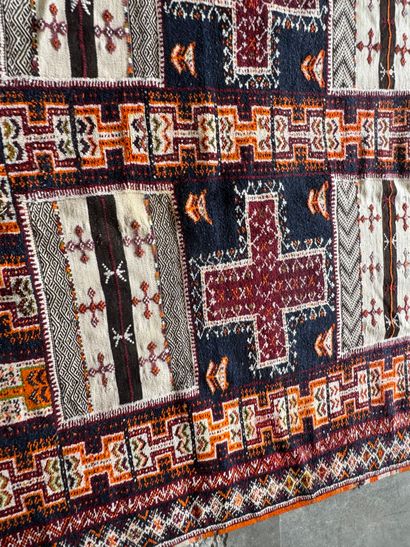 MOROCCO, 20th century. 
Hand-woven polychrome...