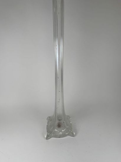 Large glass soliflore vase.
H. 100 cm.