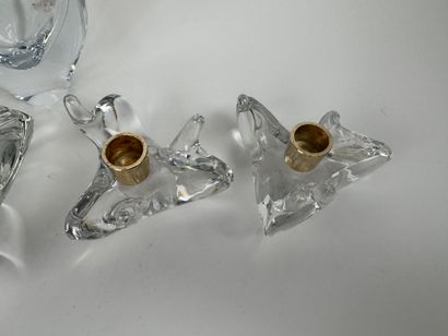 Moulded and pressed crystal lot including...