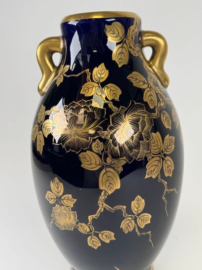 SAINTE RADEGONDE.
Midnight-blue enameled...