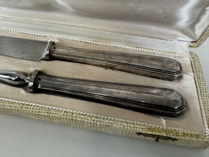 CHRISTOFLE.
Silver-plated and stainless steel...
