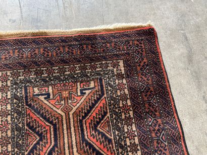IRAN. 
Polychrome wool carpet with stylized...
