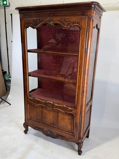 Molded and carved wood display case opening...