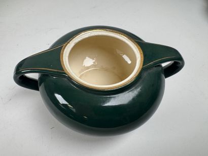 Polychrome porcelain and earthenware set...