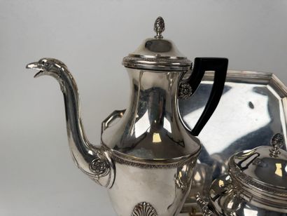 Silver-plated tea and coffee set including...