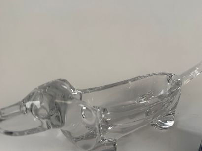 Lot comprising: - VANNAES, crystal dachshund...