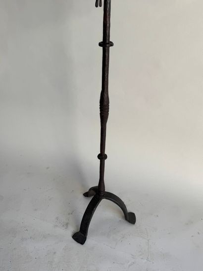 Lectern in hammered and wrought iron with...