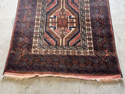 IRAN. 
Polychrome wool carpet with stylized...