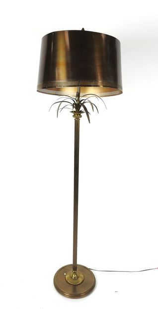 Brass palm tree floor lamp in the taste of...