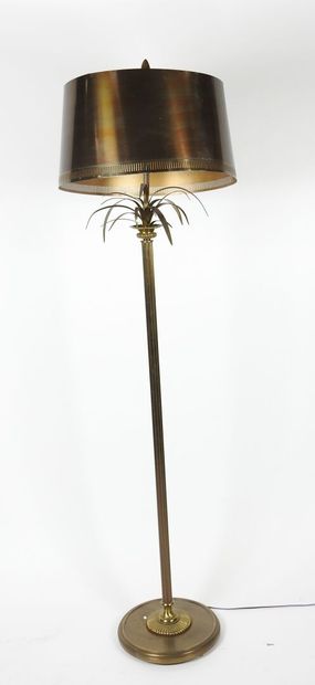Brass palm tree floor lamp in the taste of...
