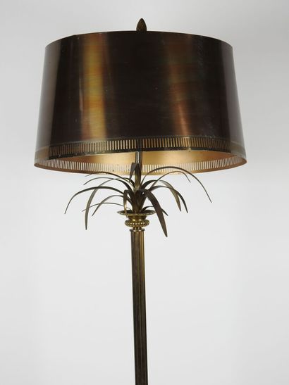 Brass palm tree floor lamp in the taste of...