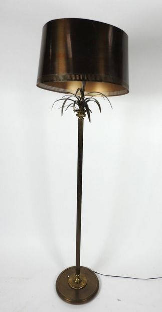 Brass palm tree floor lamp in the taste of...