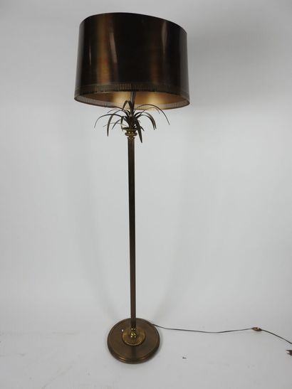 Brass palm tree floor lamp in the taste of...