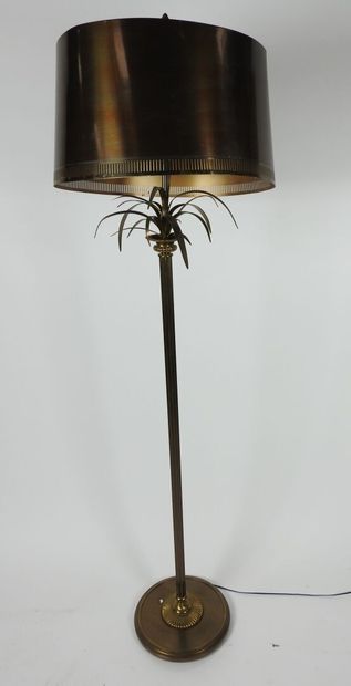 Brass palm tree floor lamp in the taste of...