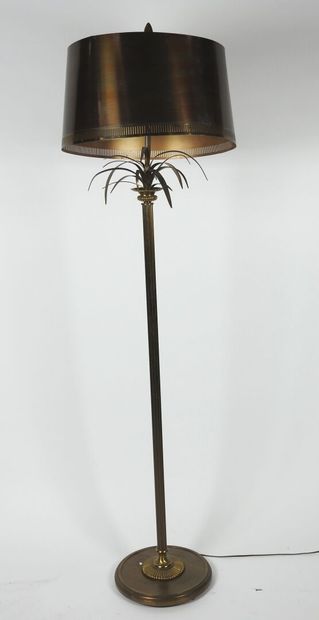 Brass palm tree floor lamp in the taste of...