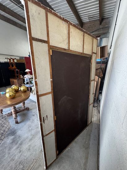 Large lacquered and carved wood trumeau with...