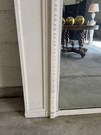 Large lacquered and carved wood trumeau with...