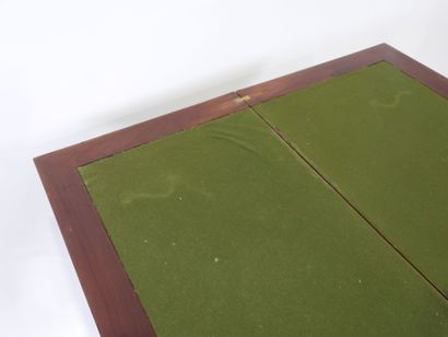 Game table in wood and rosewood veneer, the...