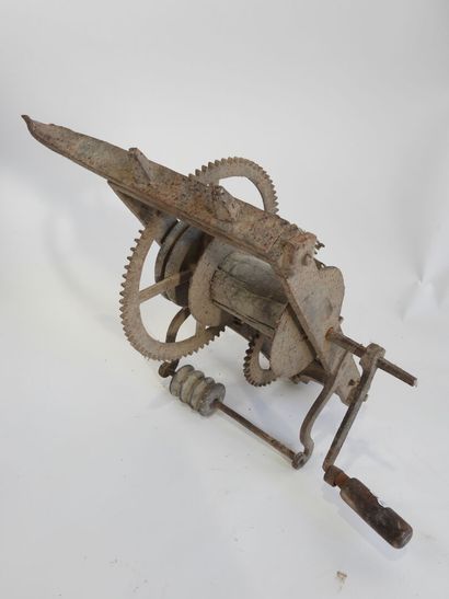 Wrought-iron gear mechanism, probably a spindle-turner.
Late...