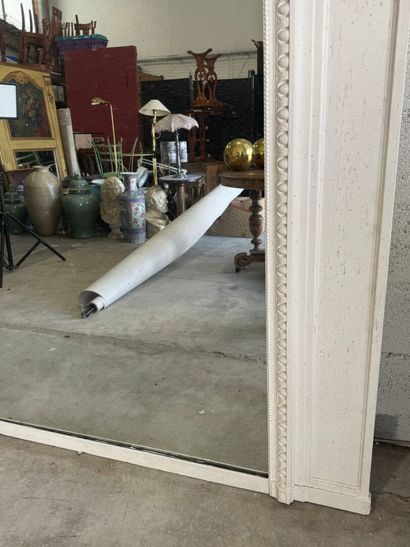 Large lacquered and carved wood trumeau with...