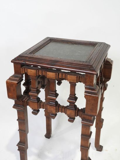 CHINA, 20th century. 
Carved and stained...