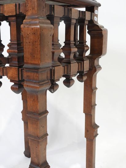 CHINA, 20th century. 
Carved and stained...