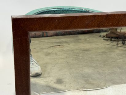 Rectangular mirror in stained wood. 
60 x...