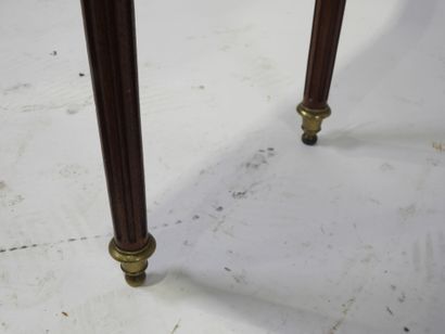 Game table in wood and rosewood veneer, the...