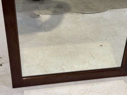 Rectangular mirror in stained wood. 
60 x...