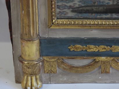 Rectangular mirror in gilded and rechambered...