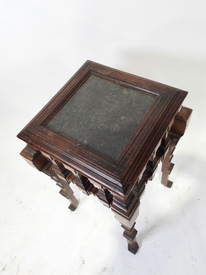 CHINA, 20th century. 
Carved and stained...