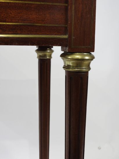 Game table in wood and rosewood veneer, the...