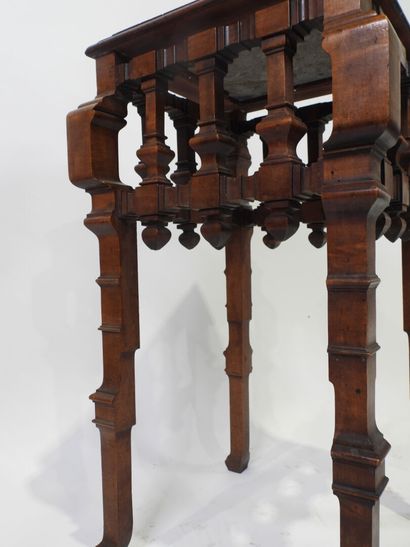 CHINA, 20th century. 
Carved and stained...